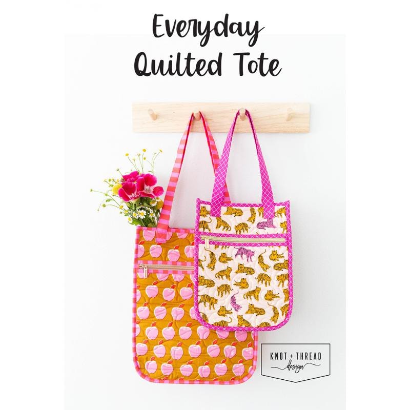 Everyday Quilted Tote Pattern | Knot + Thread Design
