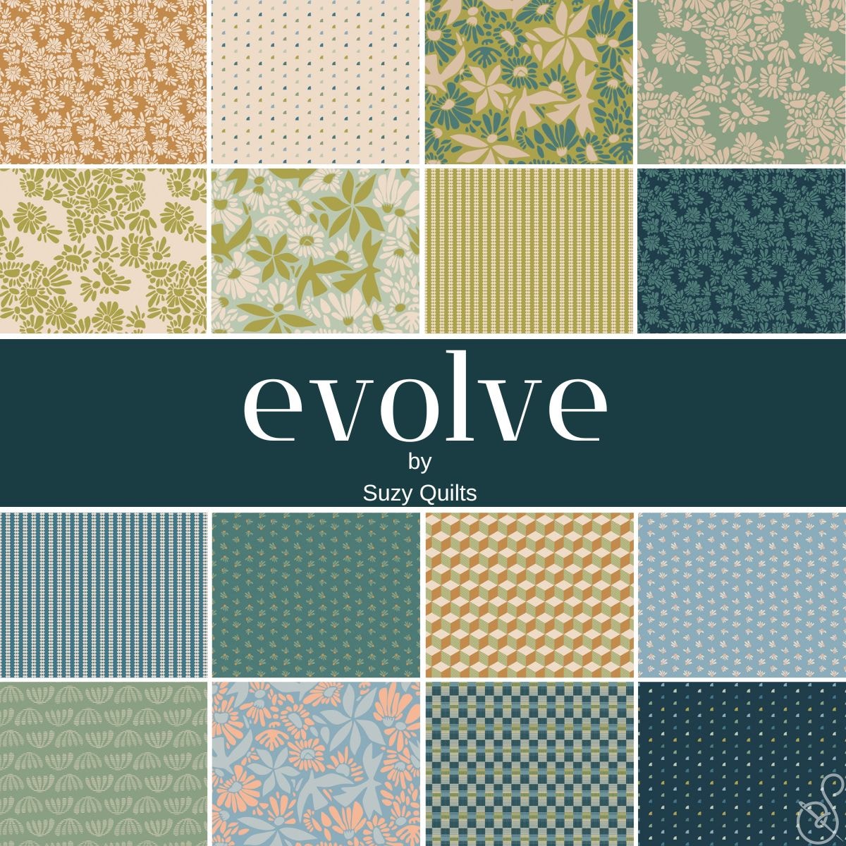 Evolve Fat Quarter Bundle | Suzy Quilts | 16 FQs