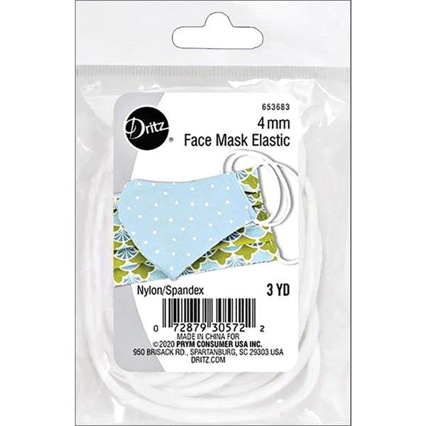 Dritz Face Mask Elastic | 4mm x 3 yds