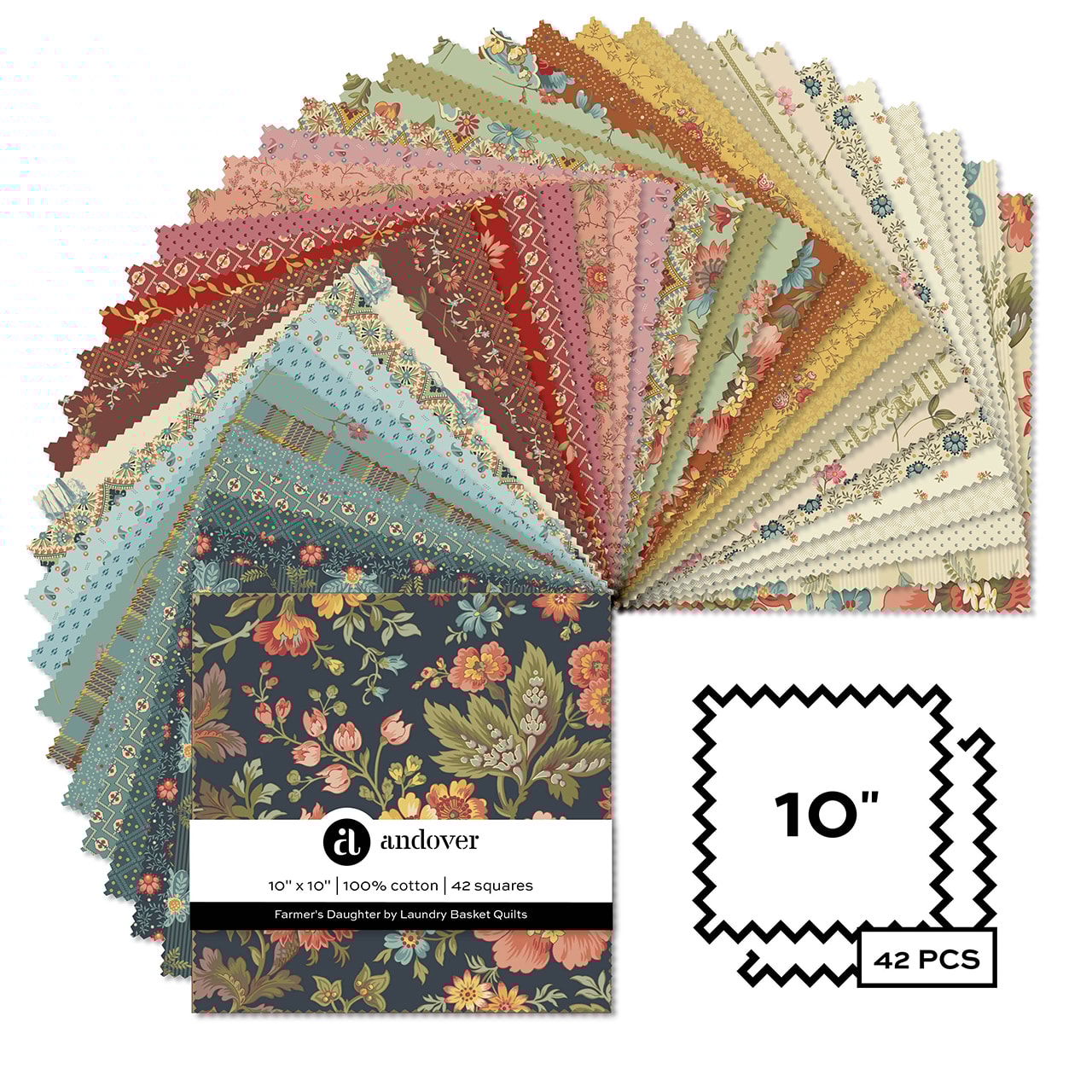 Farmer's Daughter Layer Cake | Laundry Basket Quilts | 42 PCs