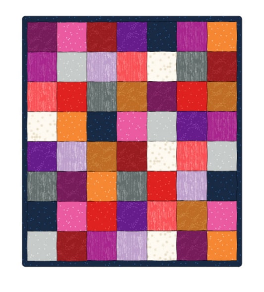 Figo Puff Quilt Kit - Berry