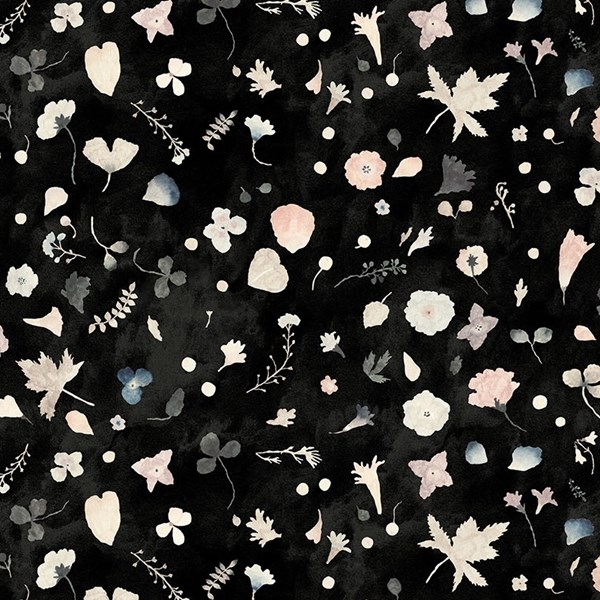 Fine Florals - Black