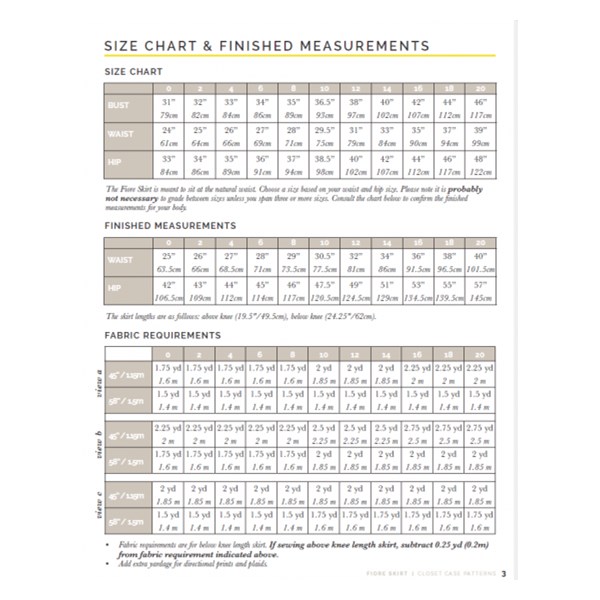 Fiore Skirt Pattern by Closet Core Patterns