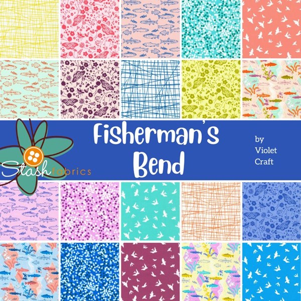 Fisherman's Bend Charm Pack | Violet Craft | 42 - 5" Squares