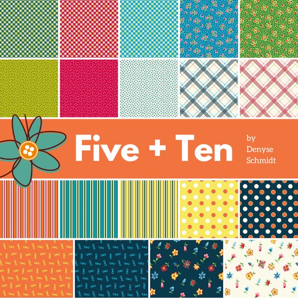 Five + Ten Fat Quarter Bundle | Denyse Schmidt | 19 FQs