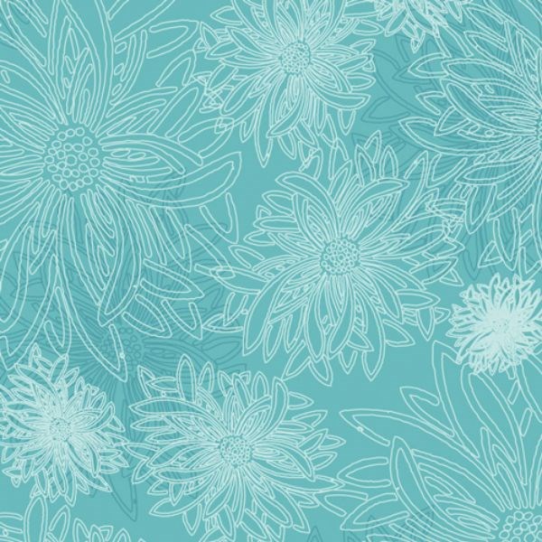 Floral Elements - Aqua Haze