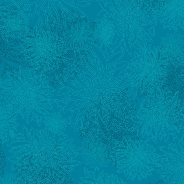 Floral Elements - Blue Lagoon