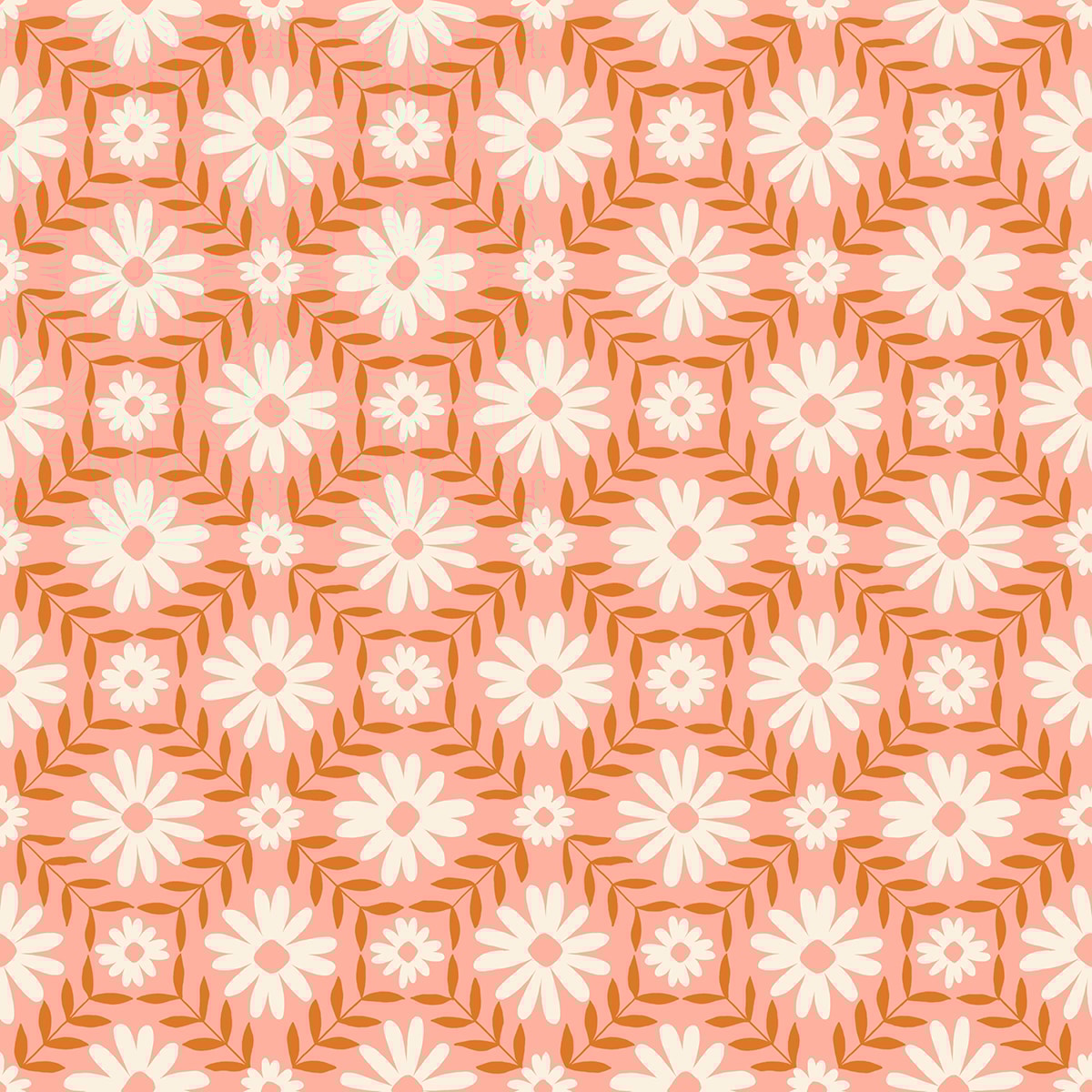Floral Endpaper - Bashful