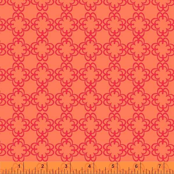 Floral Grid - Orange