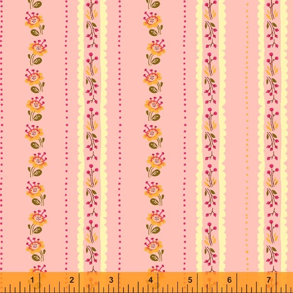 Floral Stripe - Pink