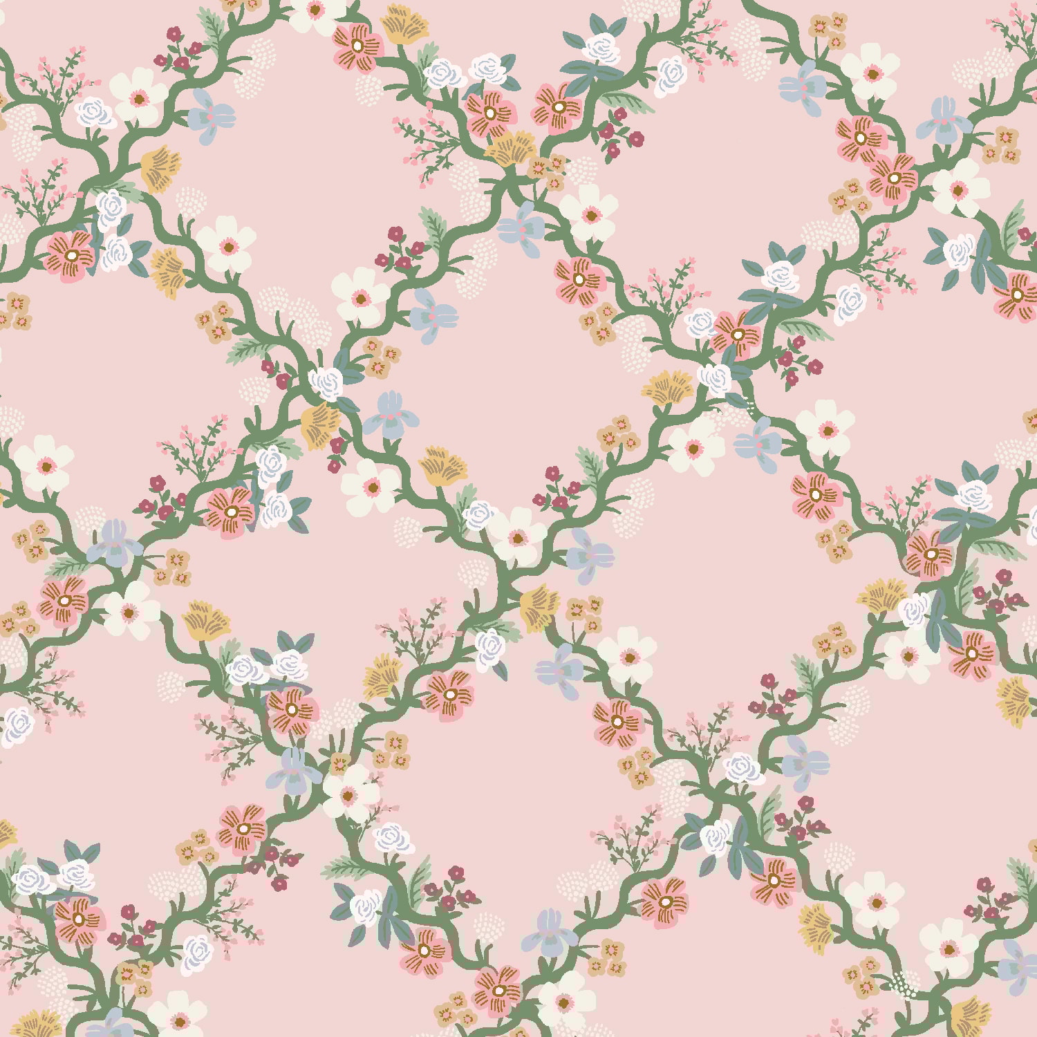 Floral Trellis - Pink