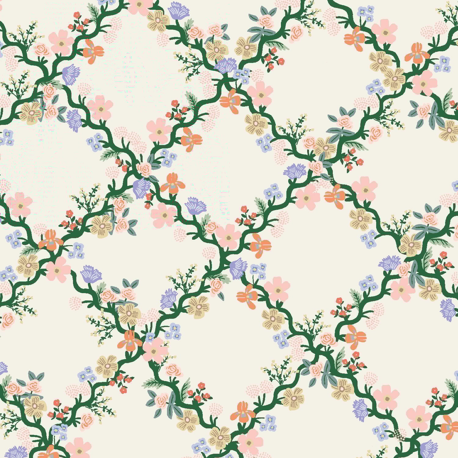 Floral Trellis - Cream