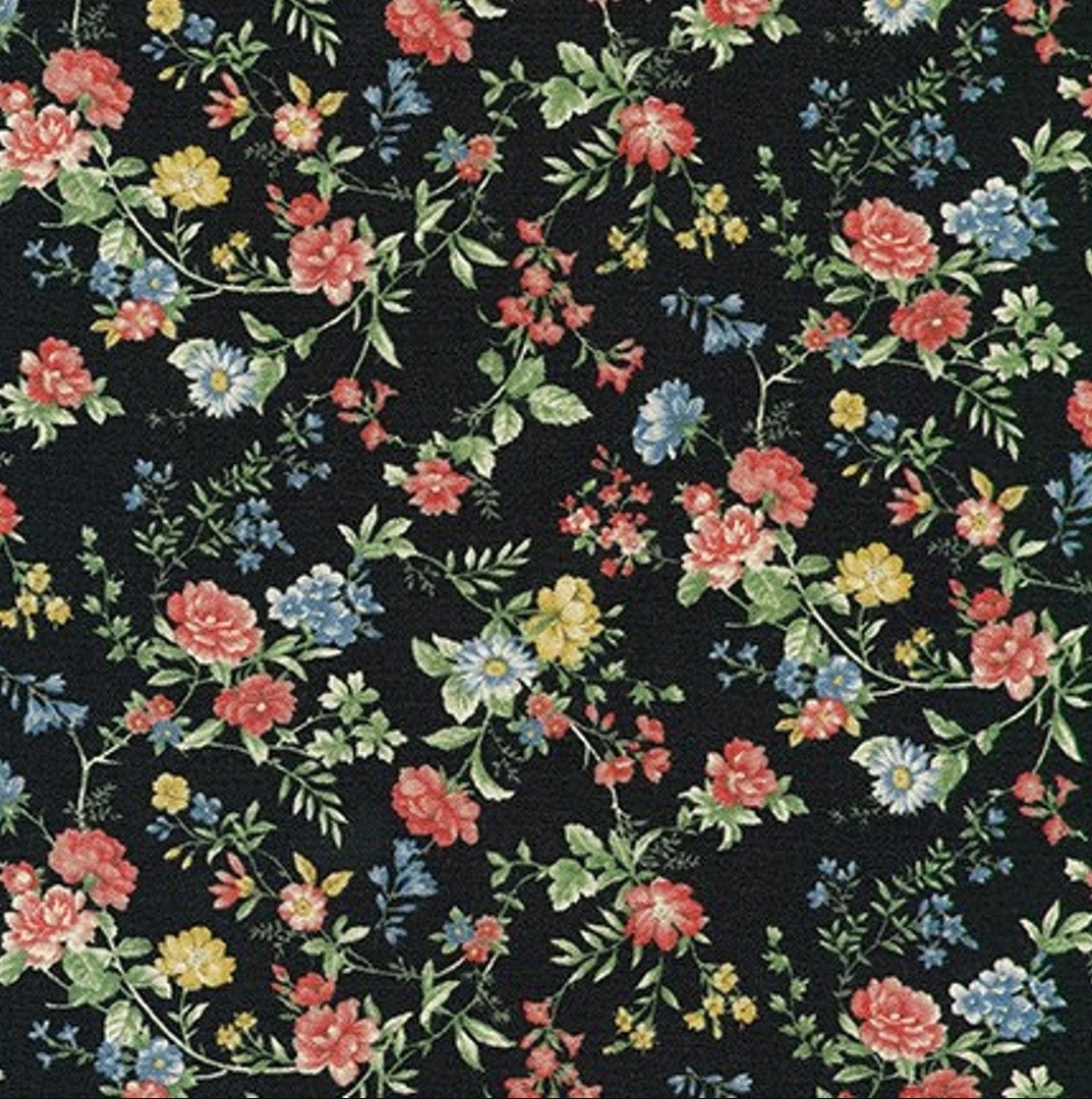 Floral Vine - Black
