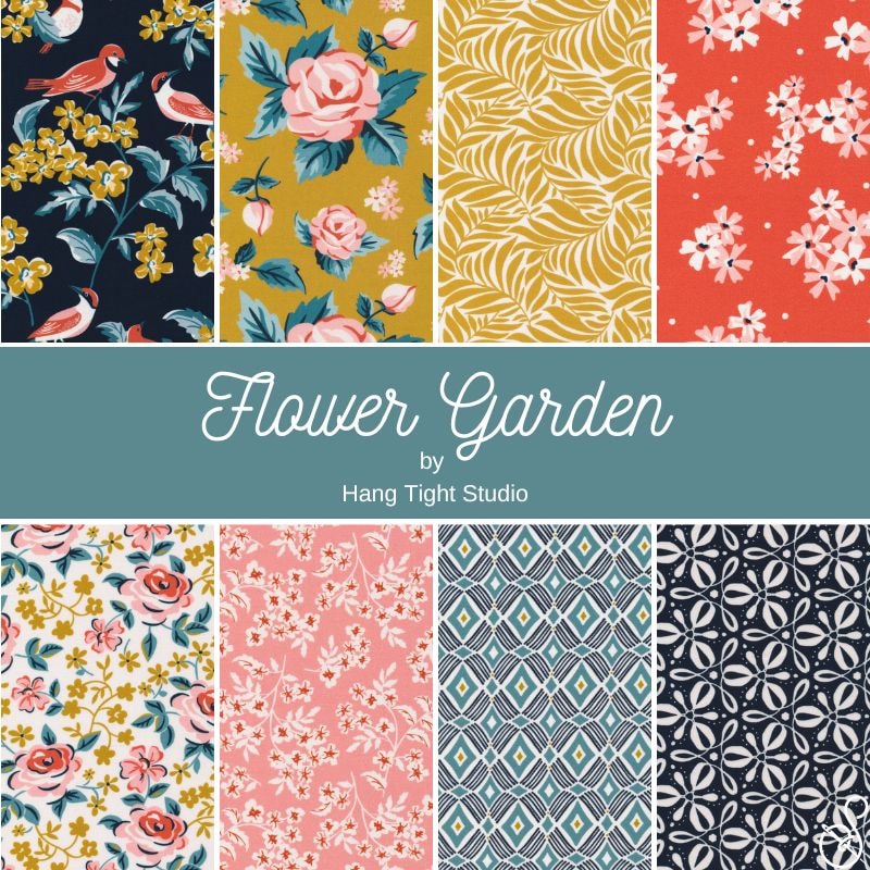 Flower Garden Fat Quarter Bundle | Hang Tight Studio| 8 FQs