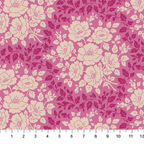 Flower Patches Magenta Fabric Yardage, SKU: 90659-28