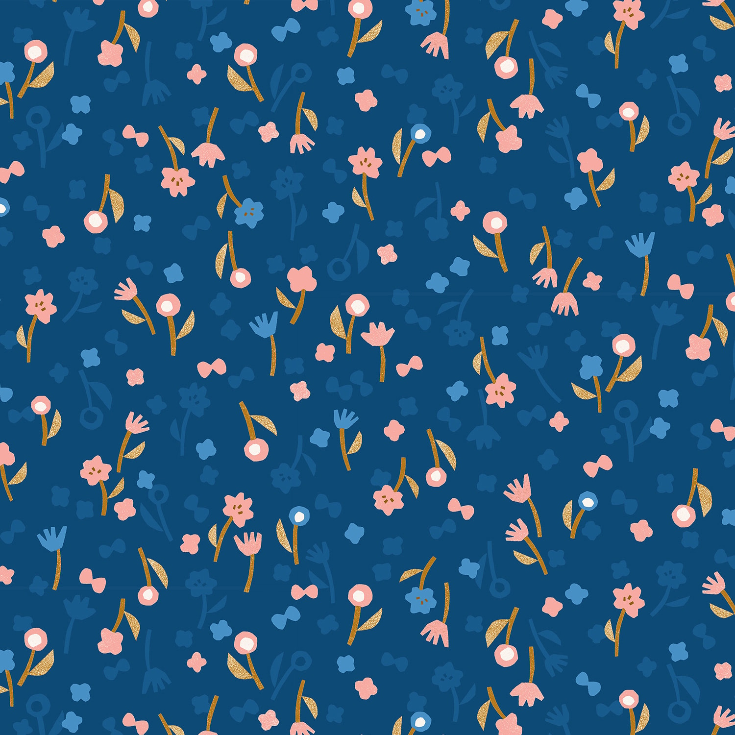 Flower Picking - Blue RAYON