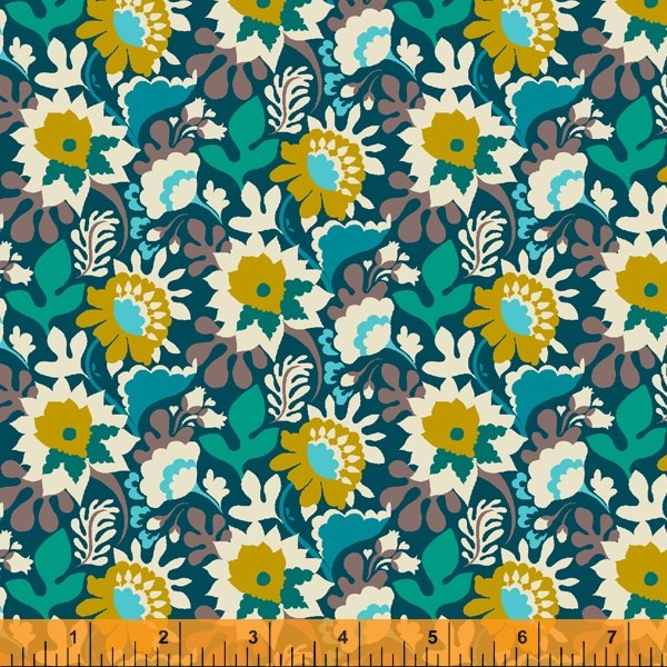 Flower Trail - Dark Teal