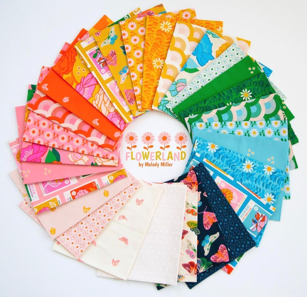 Flowerland Mini Charm Pack | Melody Miller | 42- 2.5" Squares