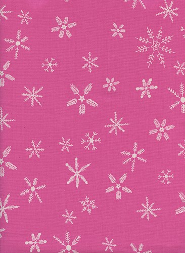 Flurry in Pink UNBLEACHED QUILTING COTTON