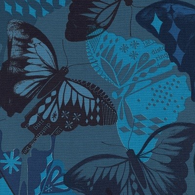 Flutter in Navy UNBLEACHED COTTON