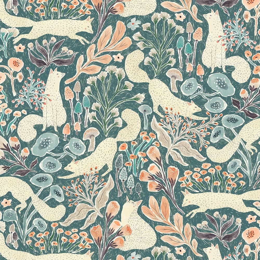 Thicket & Bramble Floral Cream RAYON Fabric Yardage, SKU: R90749-11