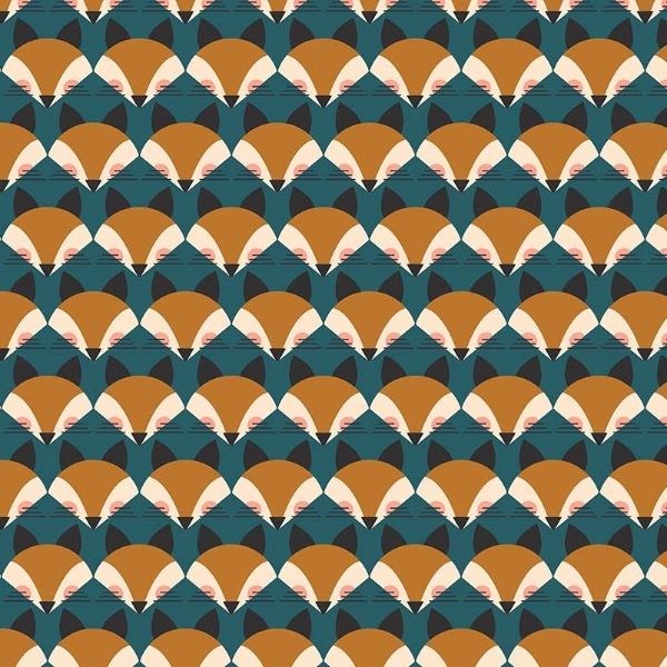 Fox in Teal