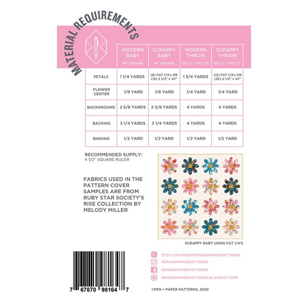 Fresh as a Daisy Quilt Pattern | Pen and Paper Patterns