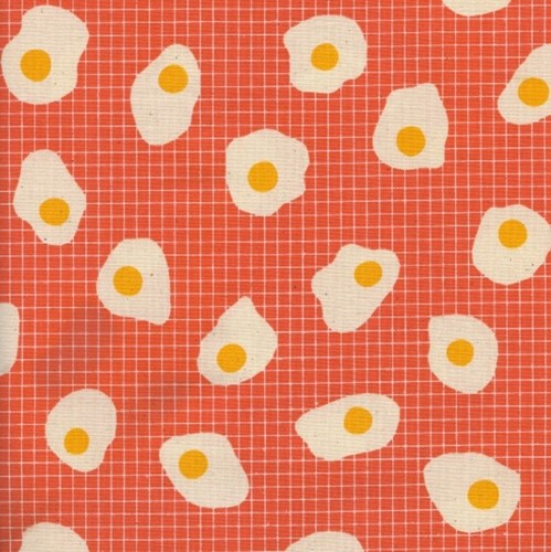 Fried Eggs in Sweet Orange UNBLEACHED COTTON