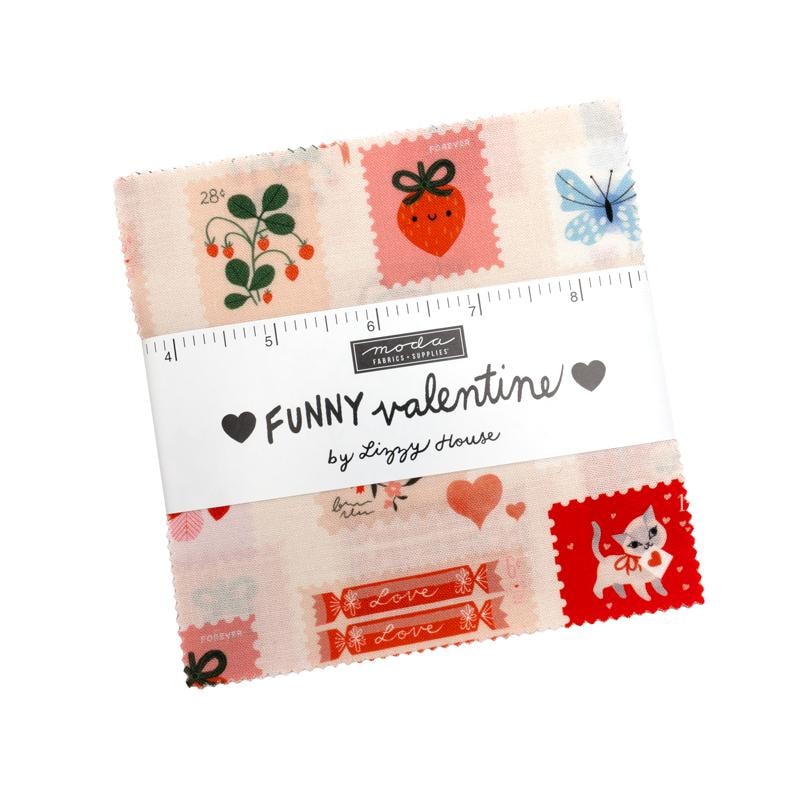 Funny Valentine Charm Pack | Lizzy House | 42 - 5" Squares