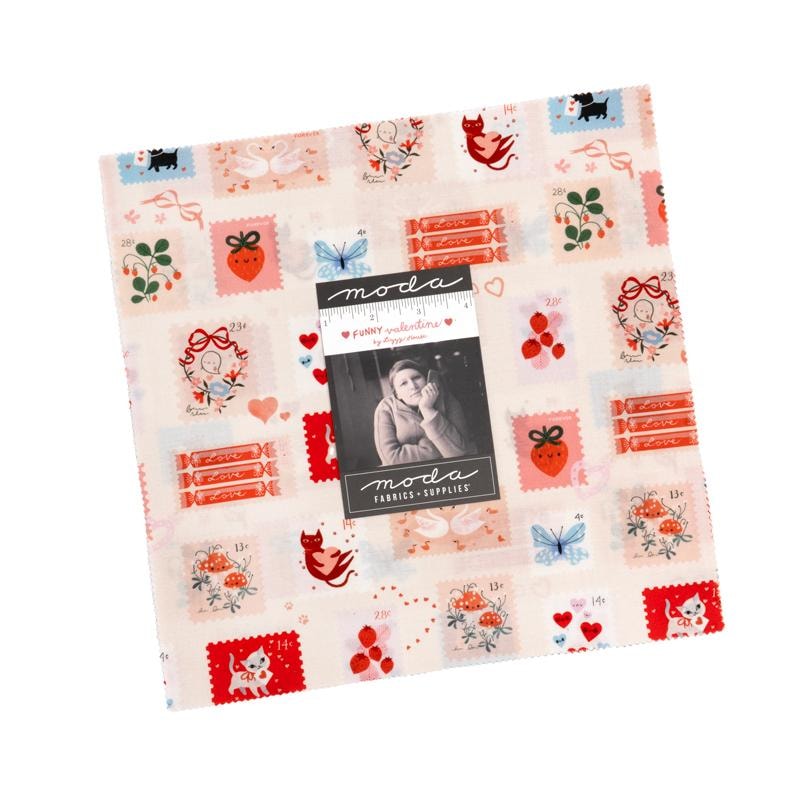 Funny Valentine Layer Cake | Lizzy House | 42 - 10" Squares