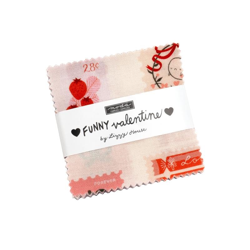 Funny Valentine Mini Charm Pack | Lizzy House | 42 - 2.5" Squares
