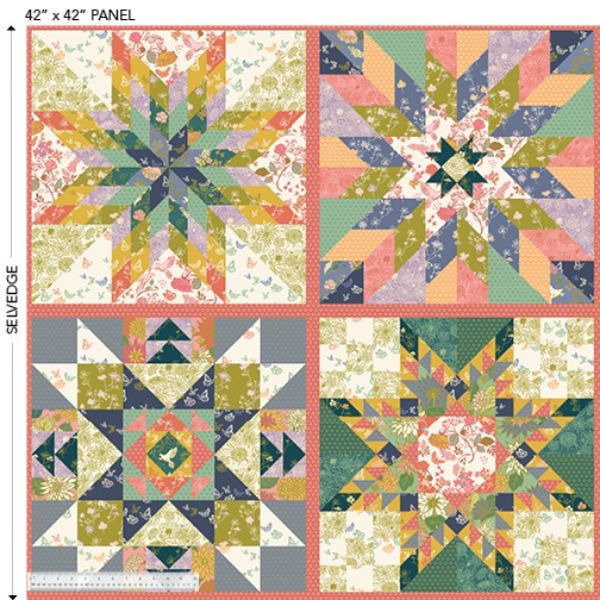 Garden Stars Panel | In the Garden | 42"x42"" PANEL - Multi