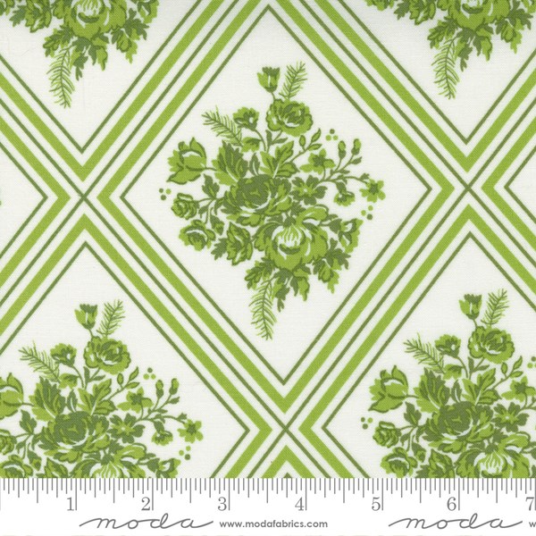 Gather Floral - Green on Cream