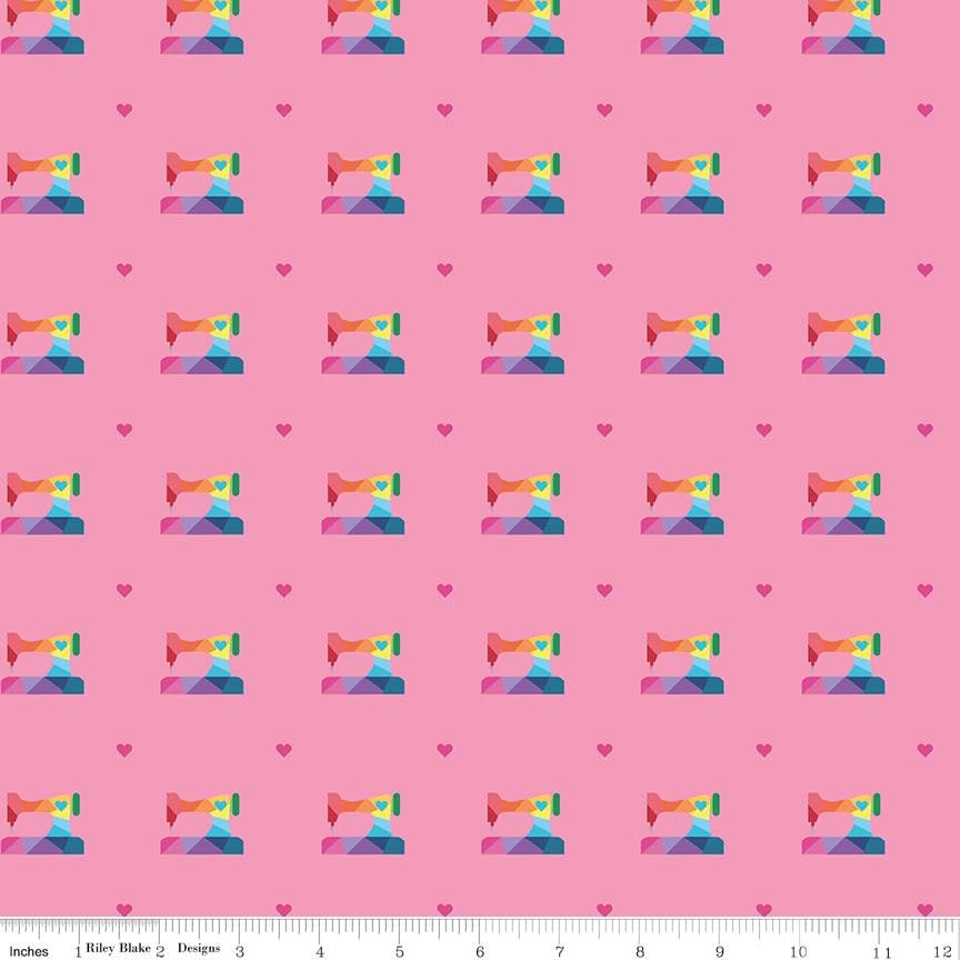 Geo Sewing Machine - Hot Pink