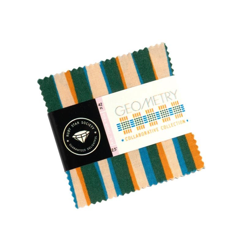 Geometry Mini Charm Pack | RSS Collaboration | 42- 2.5" Squares