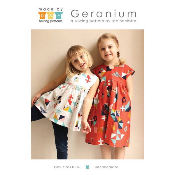 Geranium Dress Pattern, Sizes 0-3 M - 5T