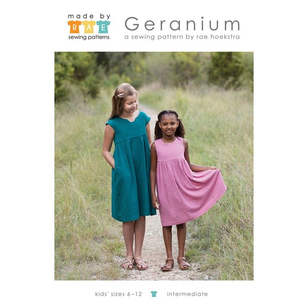Geranium Dress Pattern, Sizes 6-12