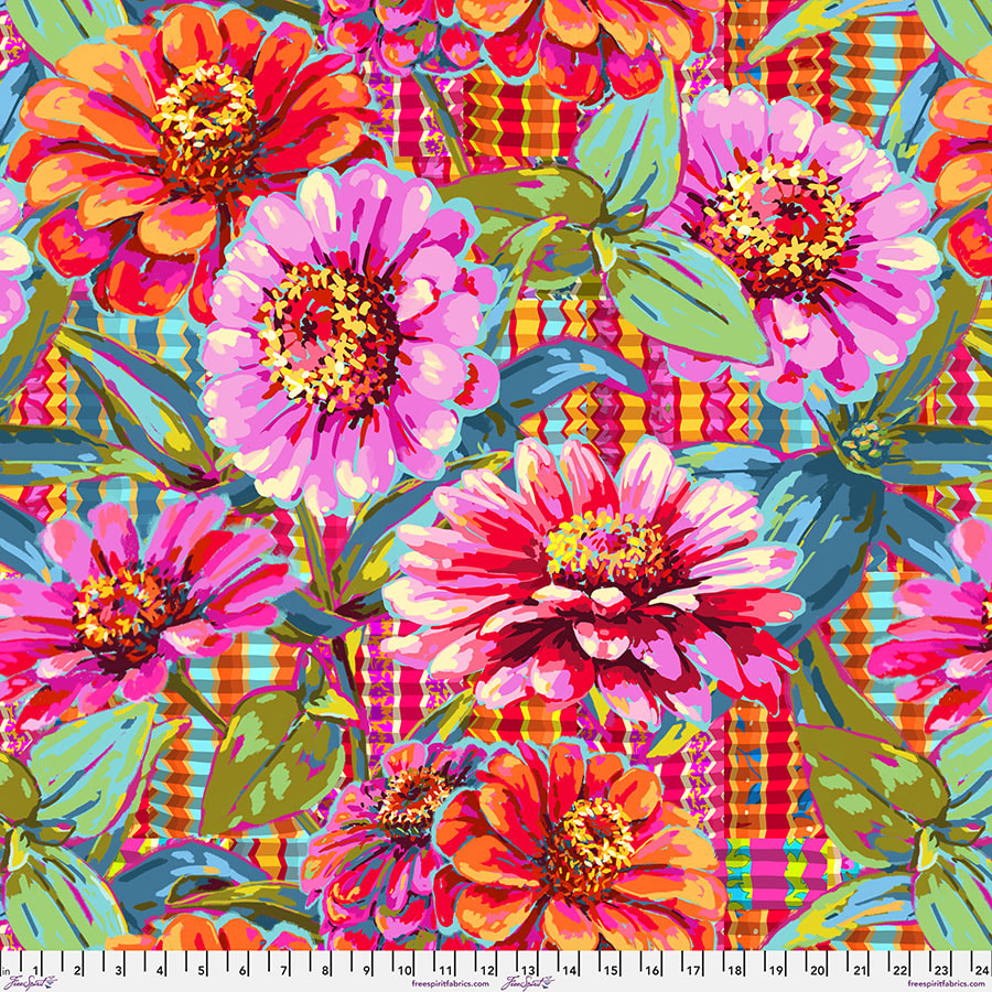 Giant Zinnias WIDE - Pink