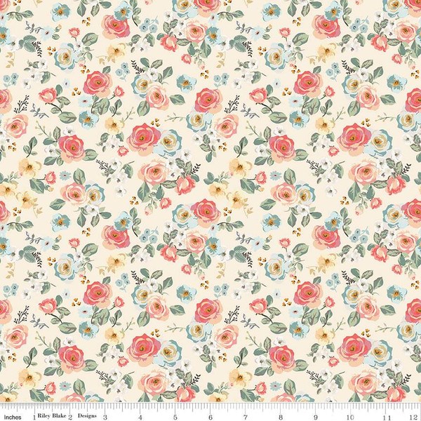 Floral - Cream