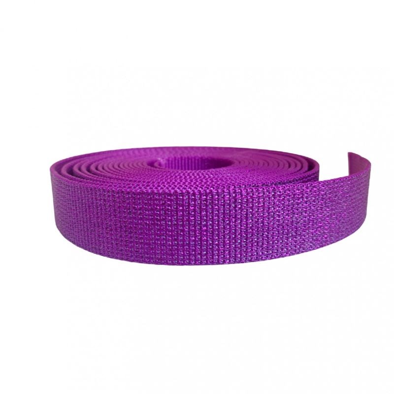 Glitter Webbing - Purple - 1.25"
