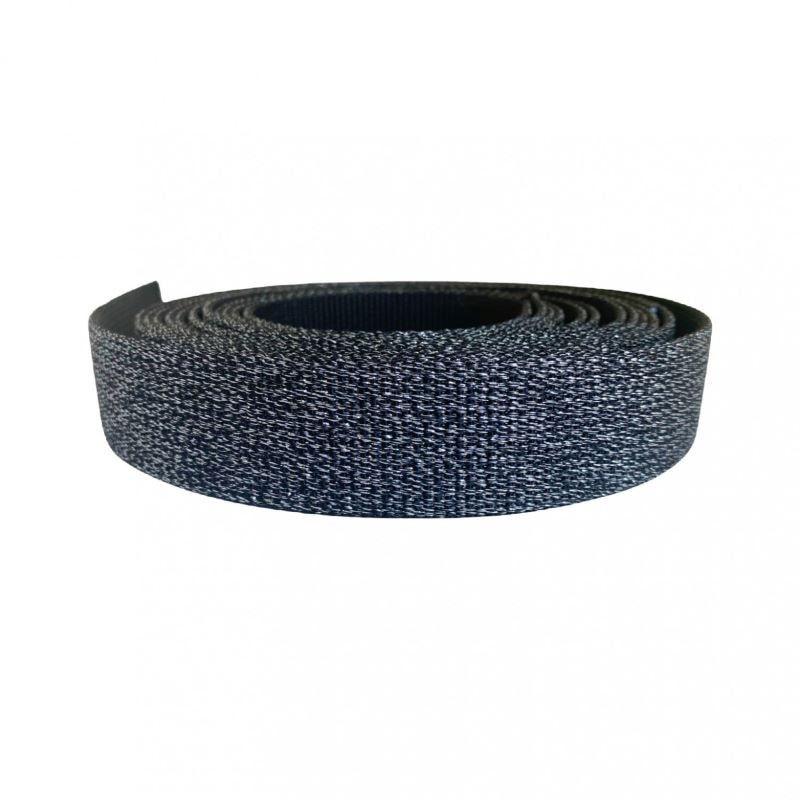 Glitter Webbing - Black - 1.25"