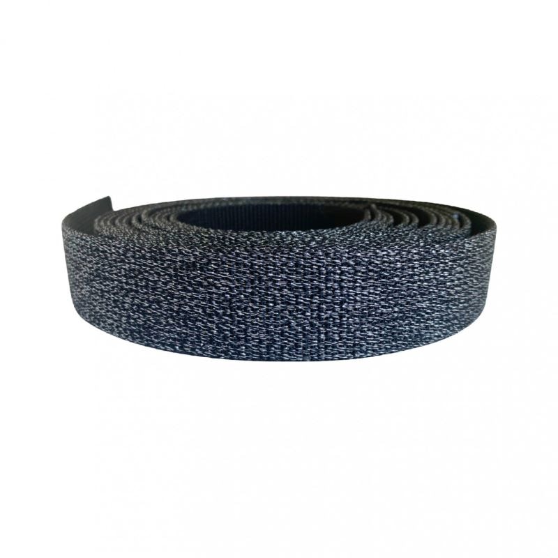 Glitter Webbing - Black - 1.25"