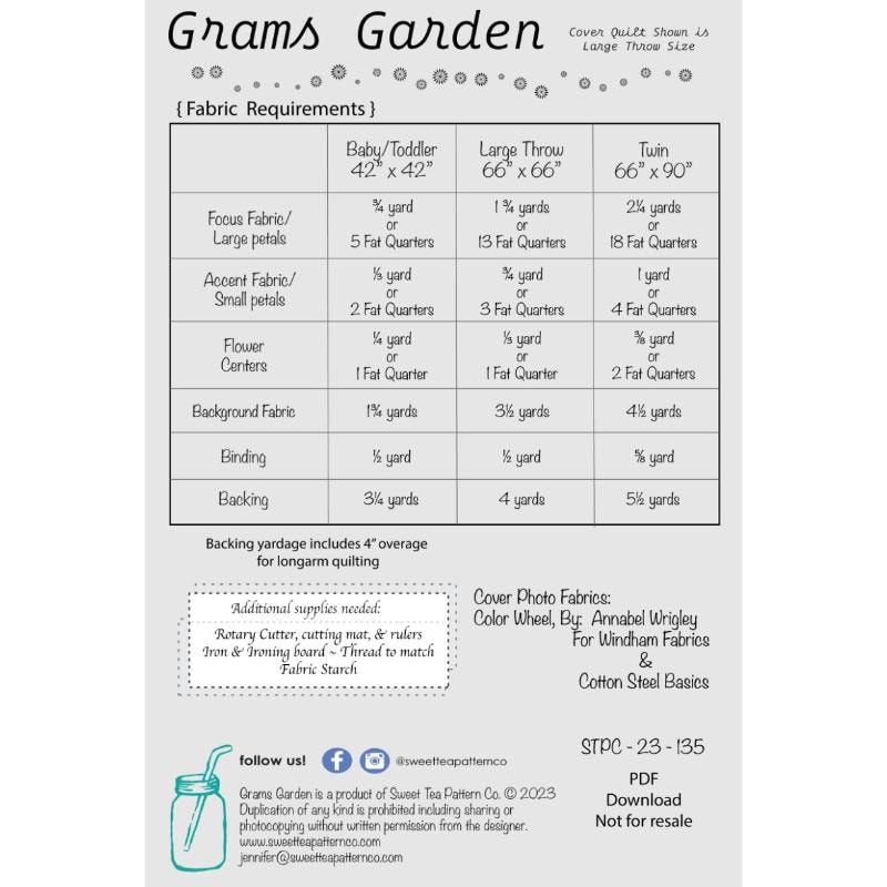 Gram's Garden Quilt Pattern | Sweet Tea Pattern Co.