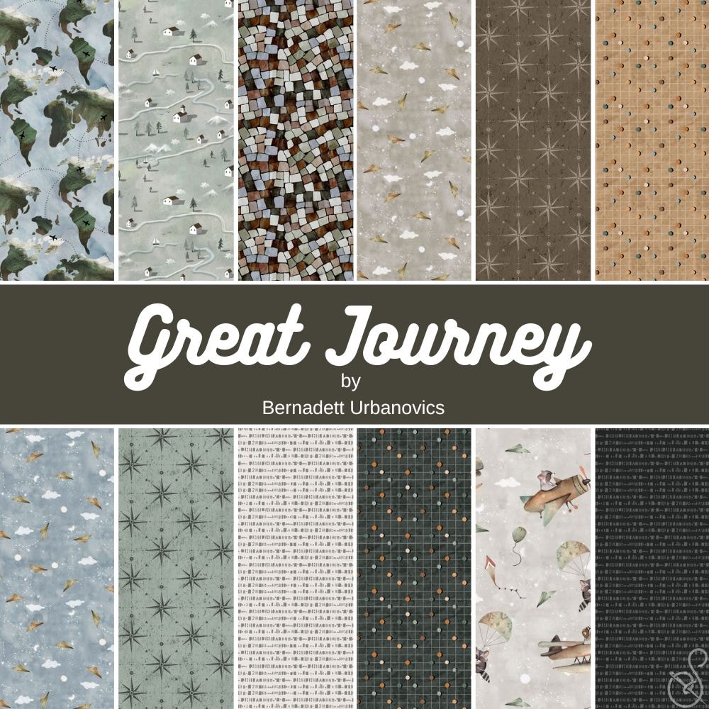 Great Journey Fat Quarter Bundle | Bernadett Urbanovics | 11 FQs
