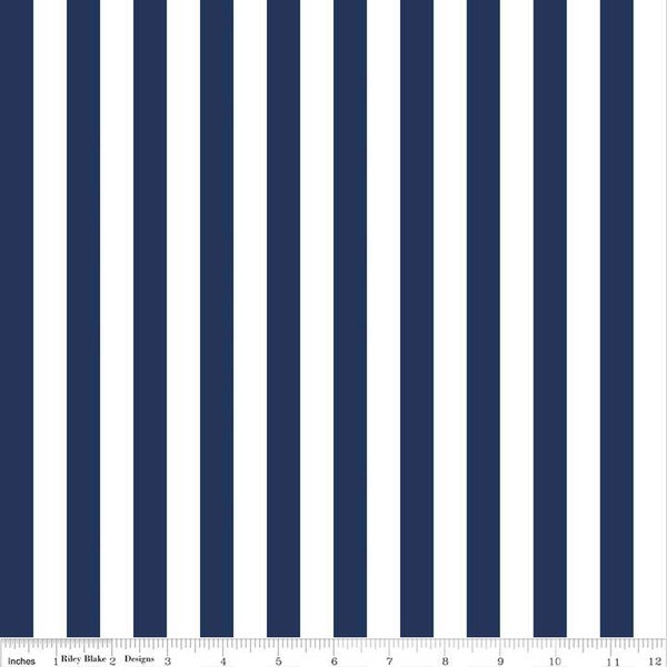 1/2" Stripe - Navy