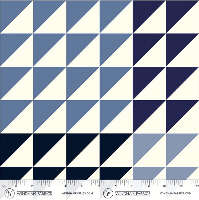 Half Square Triangles - Blues