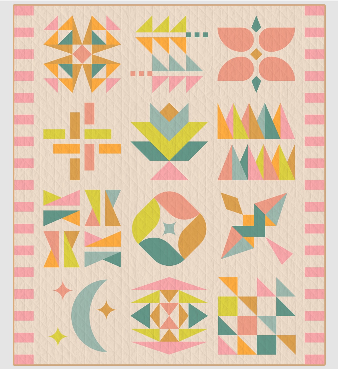 Hand + Soul BOM Quilt Kit | Eudaimonia Studio - Celestial Desert