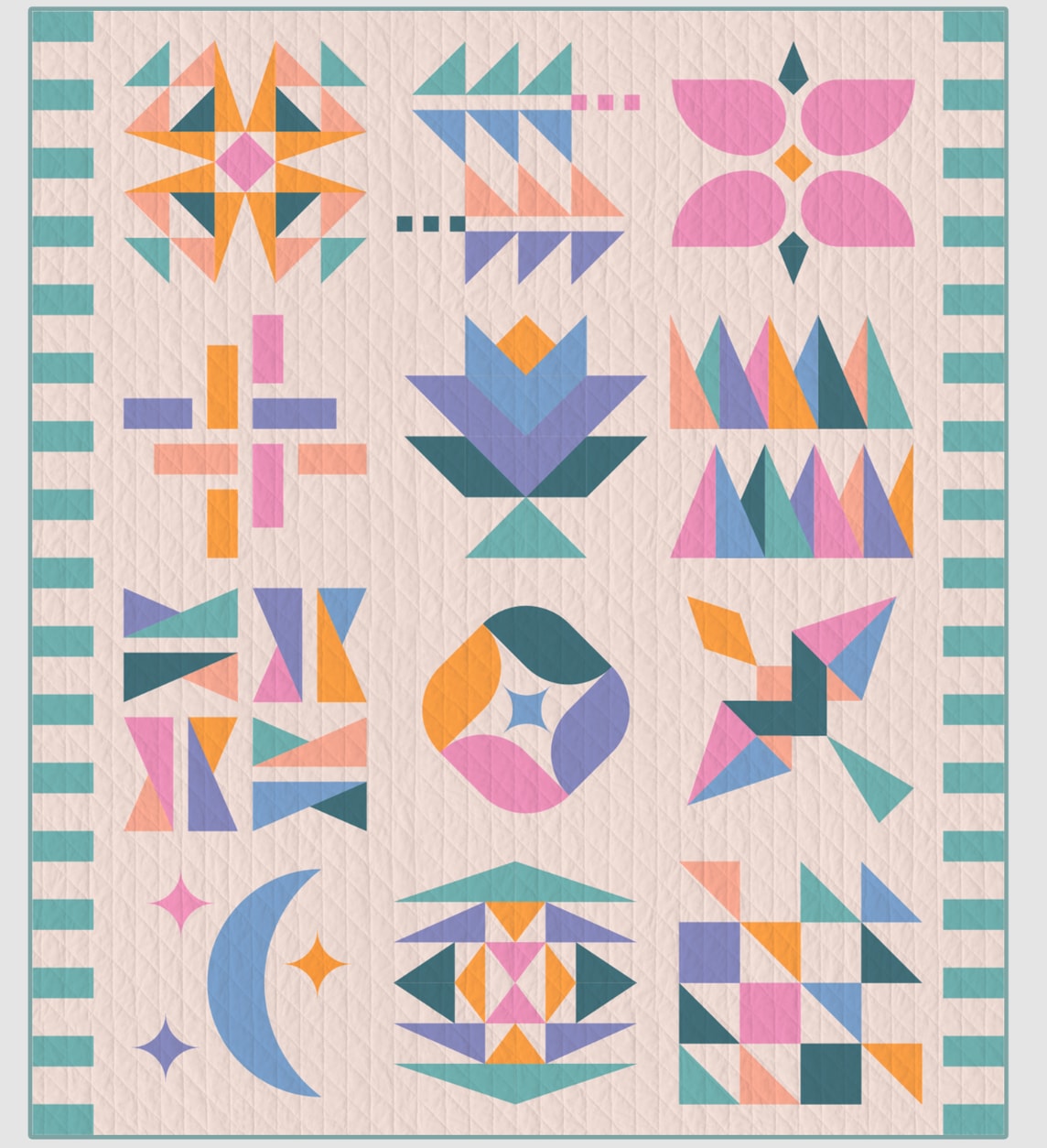 Hand + Soul BOM Quilt Kit | Eudaimonia Studio - Sunset Fjord
