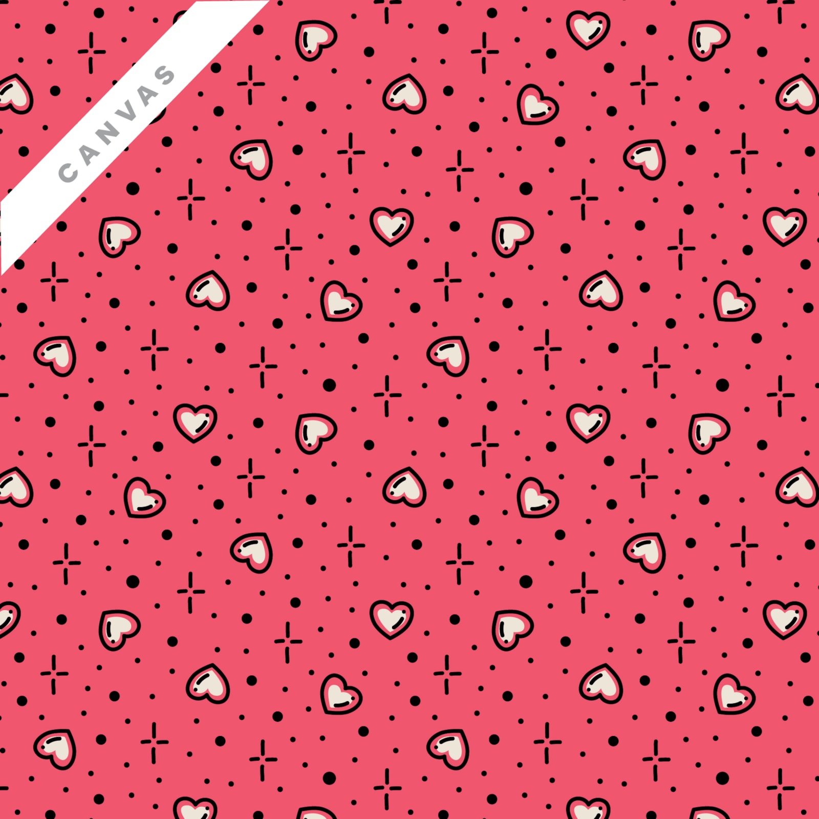 Heart Plus - Pink CANVAS