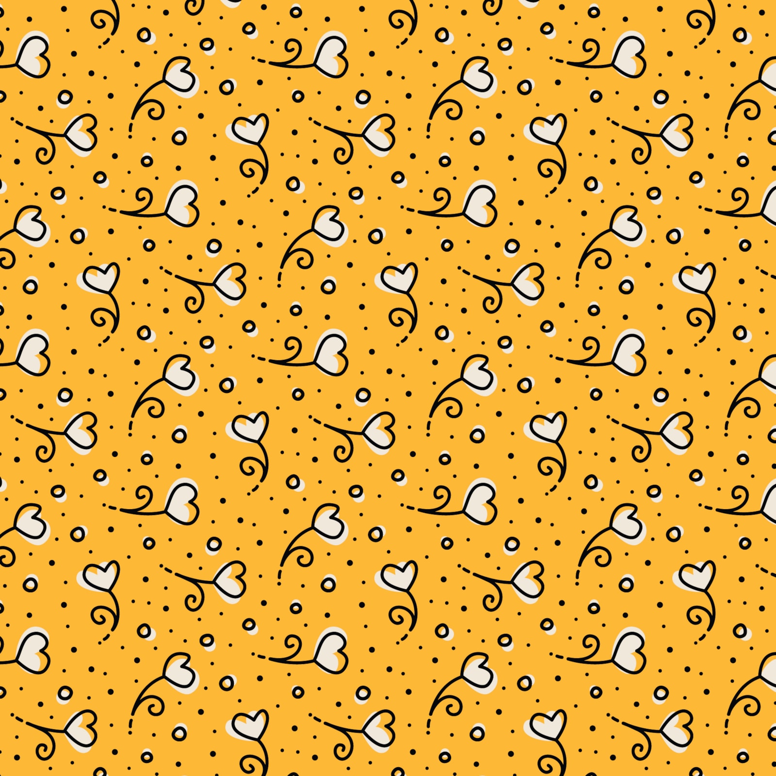 Heart Posy - Yellow